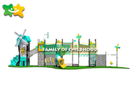Fun Outdoor Playhouse With Slide And Swing , Kids Outdoor Climbing Equipment Frames