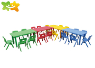 Plastic Kindergarten School Furniture Splayed Shape Type Long Durability Space Saving